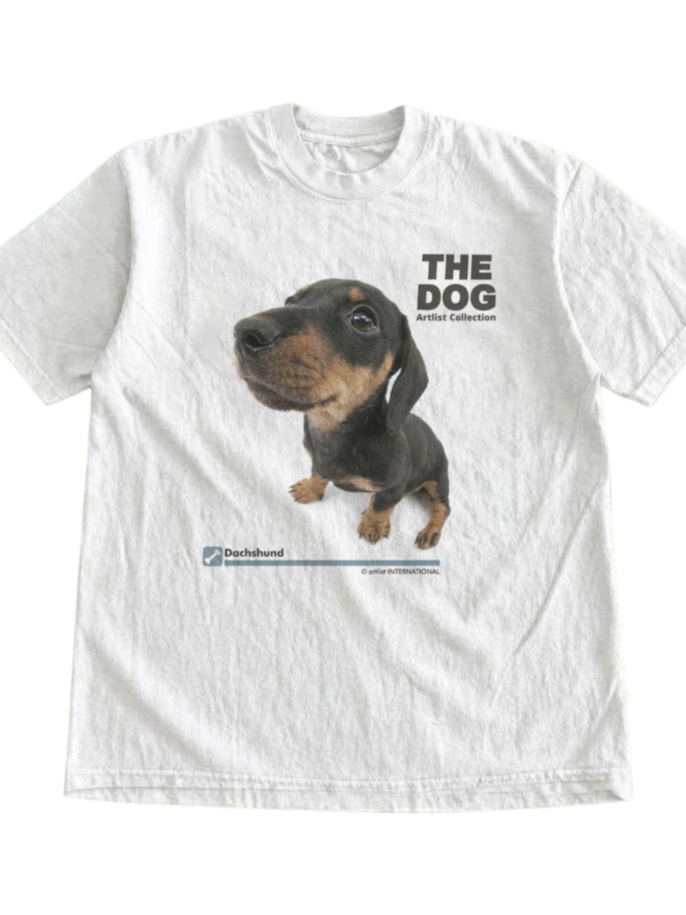 Gildan THE DOG Dachshund Graphic Tee - White